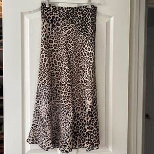 Leopard slip skirt
